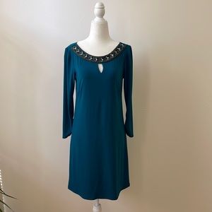 Laundry by Shelli Segal green keyhole dress